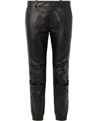 Nili Lotan Cropped Leather Tapered Pants