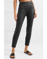 Sprwmn Cropped Leather Track Pants
