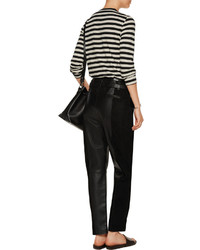 Proenza Schouler Suede And Leather Tapered Pants