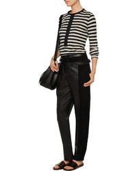 Proenza Schouler Suede And Leather Tapered Pants