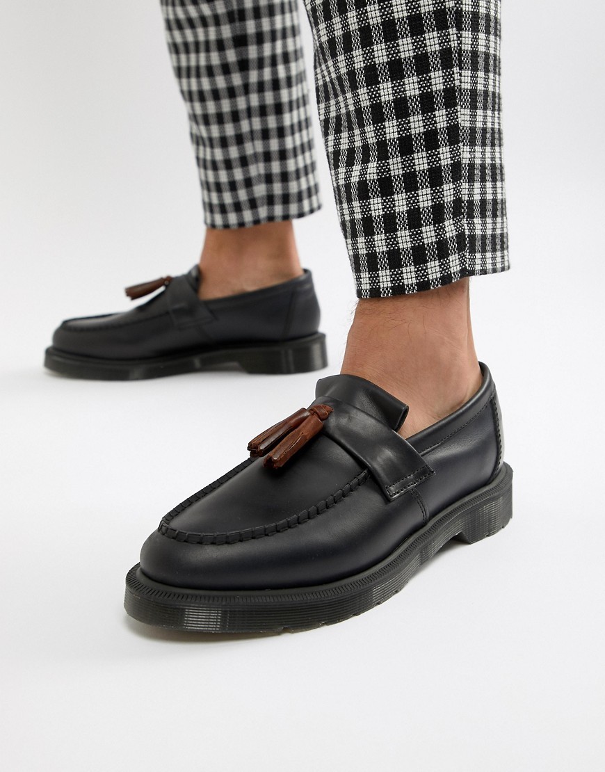 dr martens adrian tassel loafers in black
