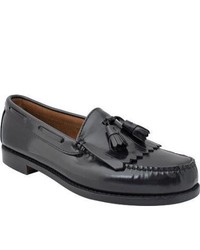 Bass Layton Black Brush Off Leather Penny Loafers