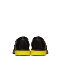 Off-White Black Leather Tassel Loafers