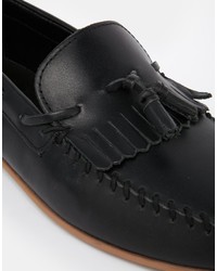 Asos Brand Tassel Loafers In Leather