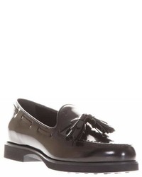 Tod's Brushed Leather Loafers With Tassel