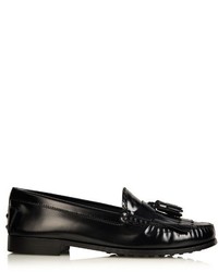Tod's Cuoio Patent Leather Loafers