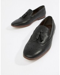 New Look Faux Leather Loafers With Embossed Detail In Black