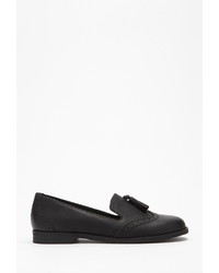 Forever 21 Faux Leather Tasseled Loafers