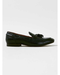 Hudson Shoes Hudson Black Leather Tassel Loafers
