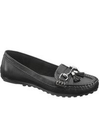 Hush Puppies Dalby Mocc Tassel Black Leather Casual Shoes