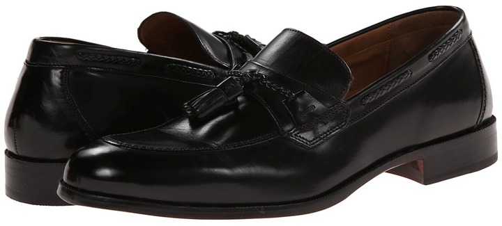 Black Leather Tassel Loafers: Johnston  Murphy Stratton Tassel