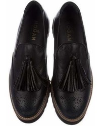 Hogan Leather Brogue Loafers