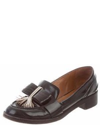 Tory Burch Leather Round Toe Loafers