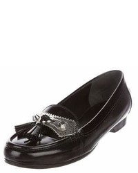 Balenciaga Leather Tassel Embellished Loafers