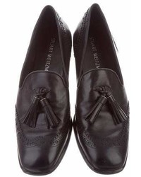 Stuart Weitzman Leather Tassel Loafers