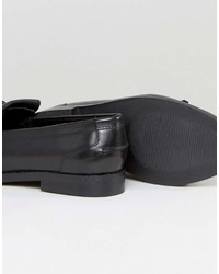 Asos Maxwell Wide Fit Leather Loafers
