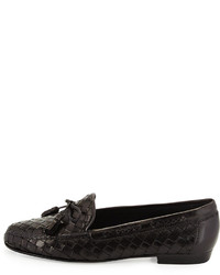 sesto meucci nicole woven leather loafer