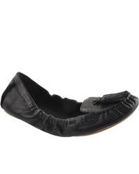 Nine West Trenti Black Leather Tassel Loafers