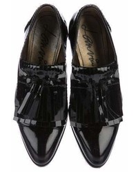 Lanvin Patent Leather Pointed Toe Loafers