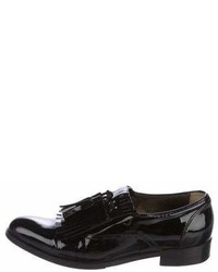 Lanvin Patent Leather Pointed Toe Loafers
