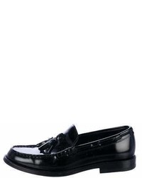 Saint Laurent Patent Leather Round Toe Loafers