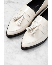 Forever 21 Pointed Faux Patent Flatform Loafers