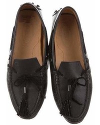 Tod's Pointed Toe Leather Loafers