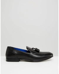 Red Tape Tassel Loafers In Black Leather