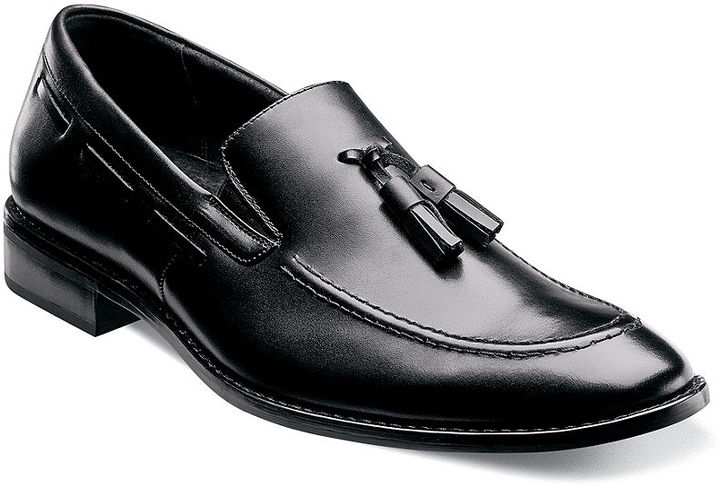 Black Leather Tassel Loafers: Stacy Adams Hutton Tassel Loafers ...