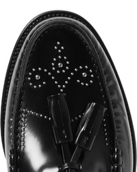 Saint Laurent Studded Leather Tassel Loafers