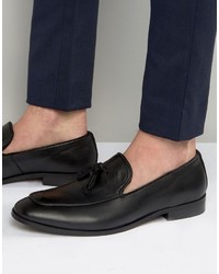 Dune Tassel Loafers In Black Leather