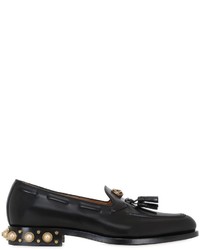 Gucci Tasseled Leather Loafers W Studs