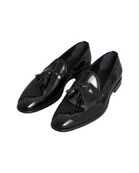 Burberry Tasselled Patent Leather Loafers