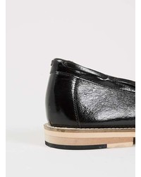 Topman Oscar Black Smart Leather Tassel Loafers