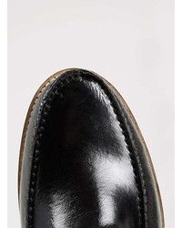 Topman Oscar Black Smart Leather Tassel Loafers