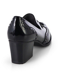 Stuart Weitzman Girlthing Leather Tassel Loafer Pumps
