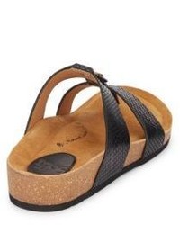 Sofft Bettina Reptile Embossed Leather Thong Sandals