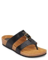 Sofft Bettina Reptile Embossed Leather Thong Sandals
