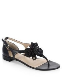 Tory Burch Blossom Leather Thong Sandals