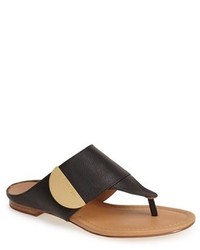 Calvin Klein Briona Leather Thong Sandal