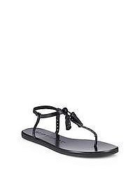 Burberry Amberley Leather Thong Sandals