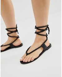 Eeight E8 By Miista Rope Detail Tie Leather Sandals