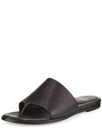 Eileen Fisher Edge Leather Thong Sandal Black