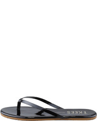 TKEES Gloss Thong Sandal Black