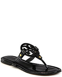 Tory Burch Miller Patent Leather Logo Thong Sandals