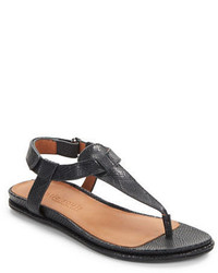 Gentle Souls Oxford Embossed Leather Thong Sandals