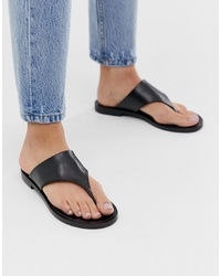 Other Stories T Bar Leather Sandals In Black