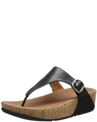 FitFlop The Skinny Cork Leather Flip Flop