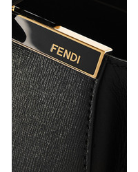Fendi 3jours Textured Leather Tote Black