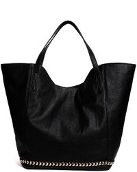 Asos Shopper Bag With Chain Trim Black